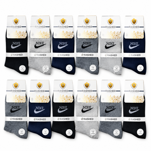 جوراب ساق دار طرح nike مدل راشد جین 12 عددی