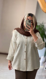 مانتو پشت دکمه نوشین جنس عالی noshin