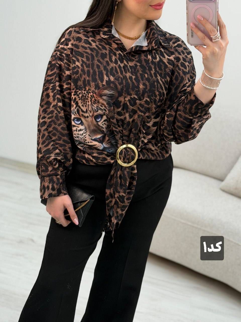 شومیزگره ای پلنگی(بوگاتی درجه یک)