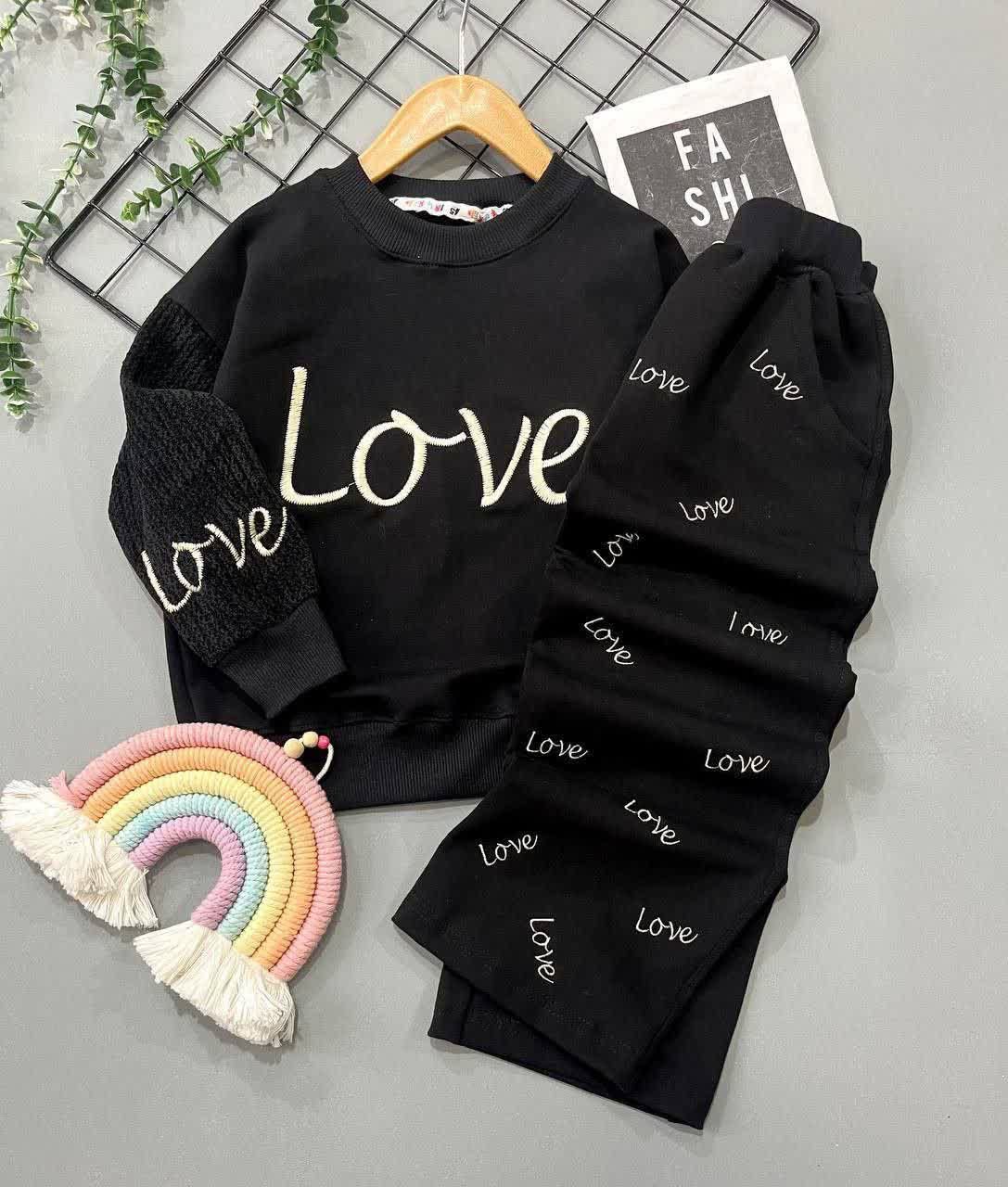 ست دورس شلوار  مدل LOVE
