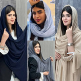 شال کتان رنگی