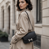 کیف چرم گاوی دست دوز اصل یکطرفه HERMES