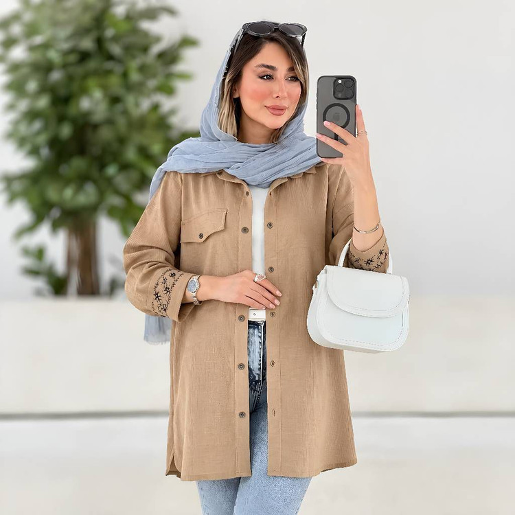 ملنتو شومیزی گلدوزی