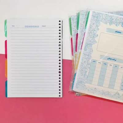 کلاسور همراه با برگه مارک پیکاسو + برگه کلاسور ۱۰۰ برگ