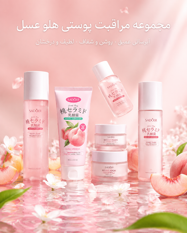 پک ۶ تیکه مراقبتی پوستی هلو سادور اصل وارداتی