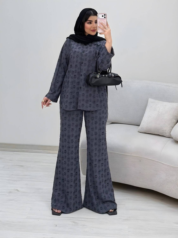ست شومیز شلوار زاپدار