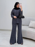 ست شومیز شلوار زاپدار