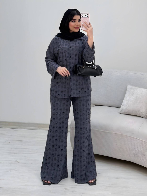 ست شومیز شلوار زاپدار
