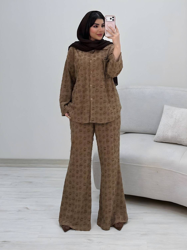 ست شومیز شلوار زاپدار