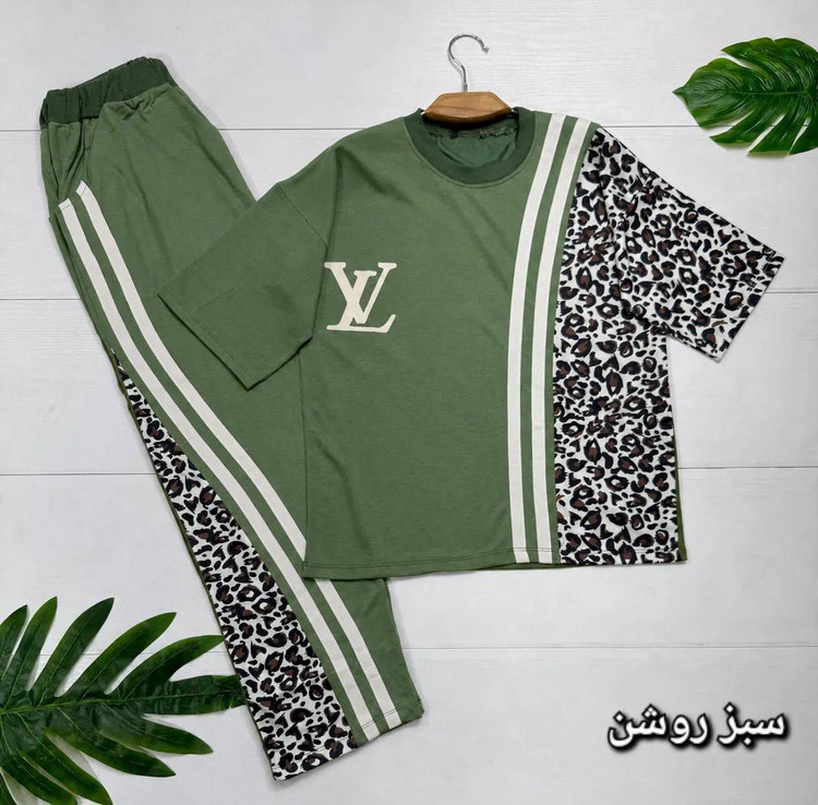 ست تیشرت شلوار پلنگی