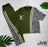 ست تیشرت شلوار پلنگی