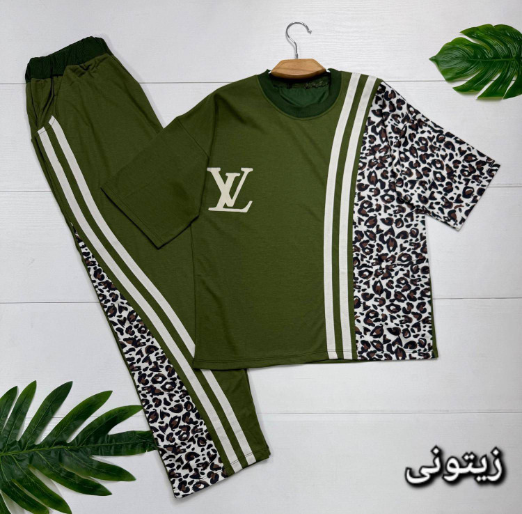 ست تیشرت شلوار پلنگی