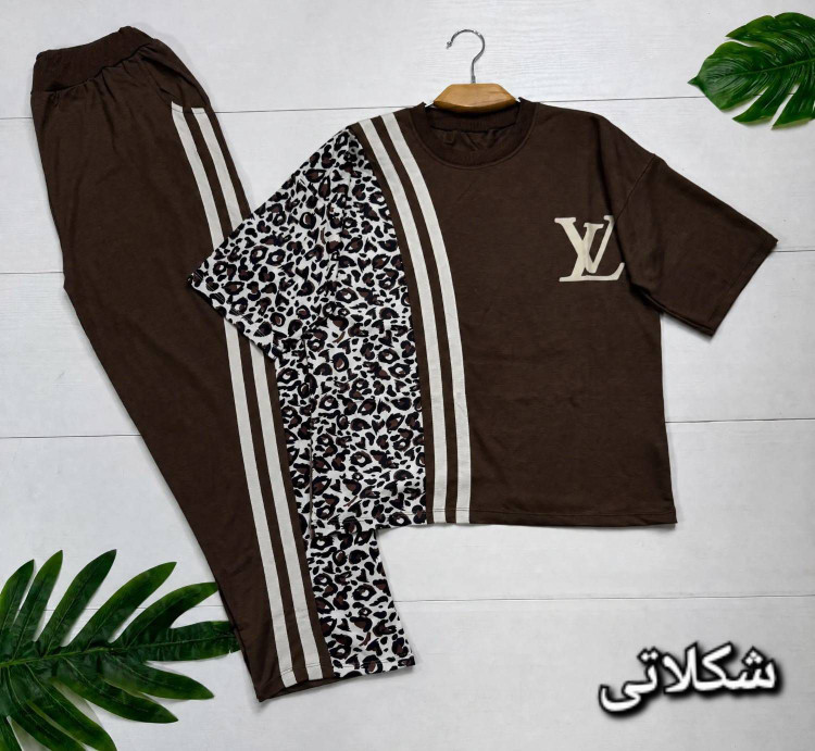 ست تیشرت شلوار پلنگی