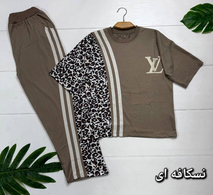 ست تیشرت شلوار پلنگی