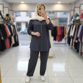 ست مانتو شلوار بسکوییتی