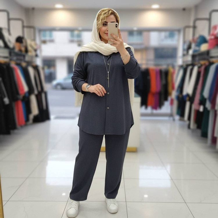 ست مانتو شلوار بسکوییتی
