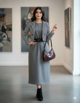 ست سه تیکه ( سارافون و کت و کمربند) مدل روژا
