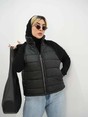 پافر سرشانه بافت ساده رنگی