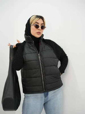 پافر سرشانه بافت ساده رنگی
