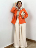 کت و شلوار نارنج مناسب مهمونی