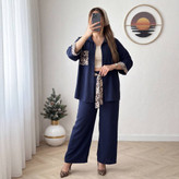 ست سه تیکه شومیز شلوار کمربند